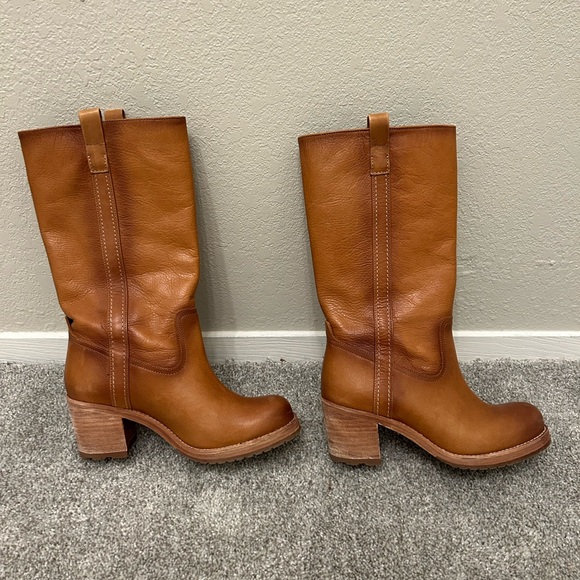 Cleo +Wolf Women's Tan scout Leather Boots - Picture 3 of 7